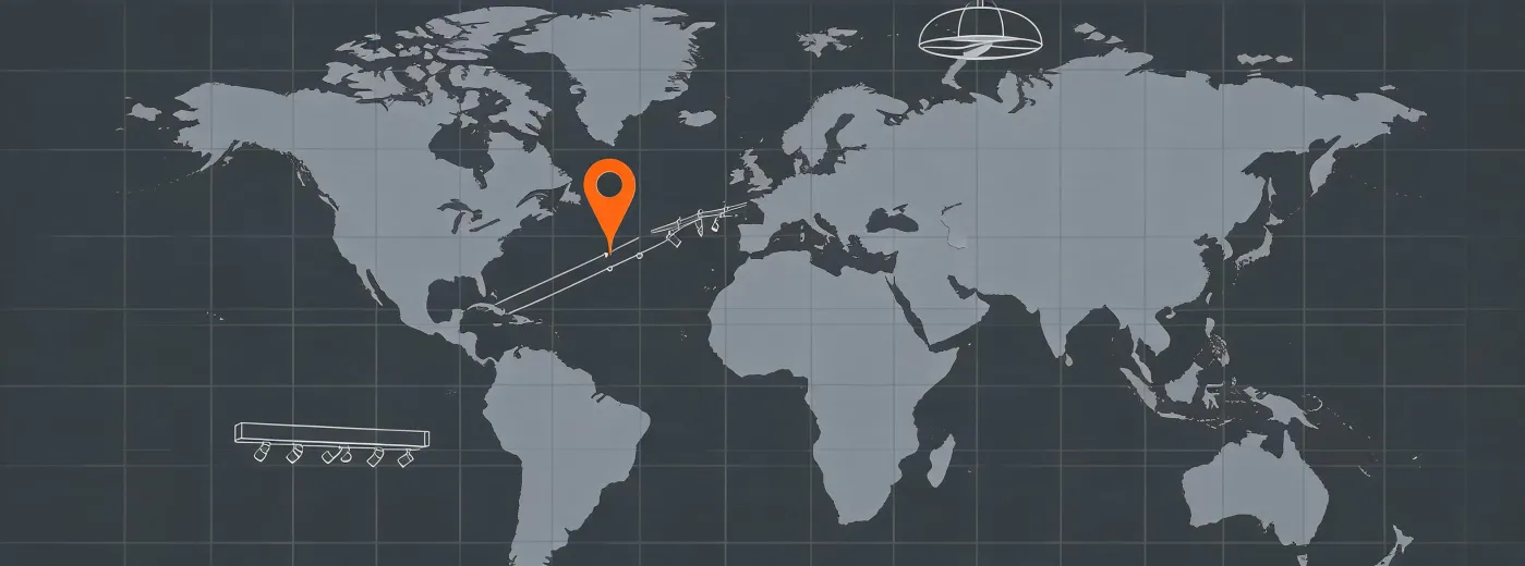 Acuity Brands project support office map illustration