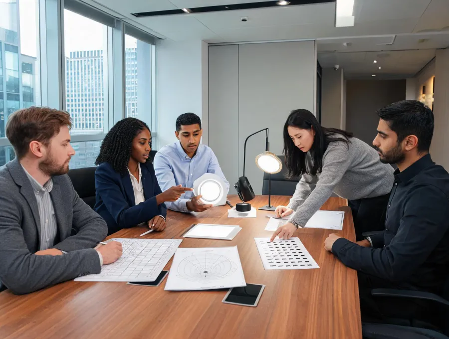 Commercial lighting sample review and project coordination